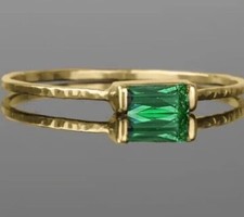 18k Gold plated dainty green