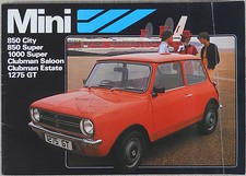 Austin Morris Mini 850, 1000,Clubman, Estate 1275GT 1980 colour brochure