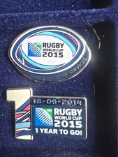 2x Rugby World Cup 2015 Pin Badges