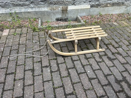 Vintage wooden sleigh - wooden, sledge