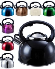 Whistling Kettle 2.5L Stainless Steel For Gas Electric Induction Halogen Hobs