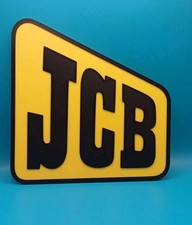JCB Old Logo 3D Printed Wall Sign Farm Country Plaque Tractor Truck Car 