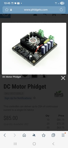 Phidgets dcc1000 motor - 0,