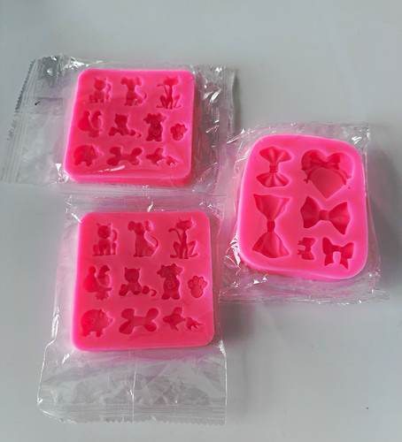 Pink silicone teddy - bear, &