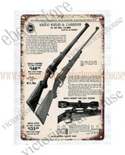 1958 KRICO Rifle Carbine metal tin sign reproduction wall decor