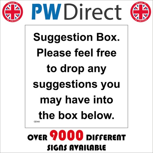 Sign suggestion box feel - suggestion,