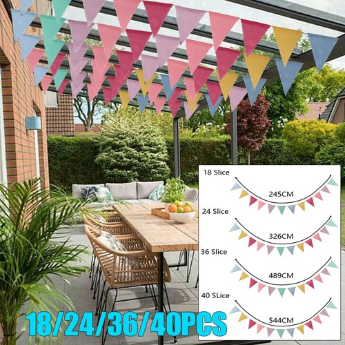 40pcs triangle flags bunting - triangle,