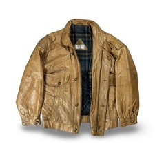 Vintage Tan Leather Jacket Peek & Cloppenburg UK Large