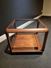 G Plan Teak & Glass Square Cube Coffee Table 1970s Fresco Range