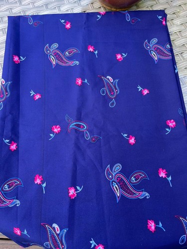 Vintage navy paisley floral - navy,