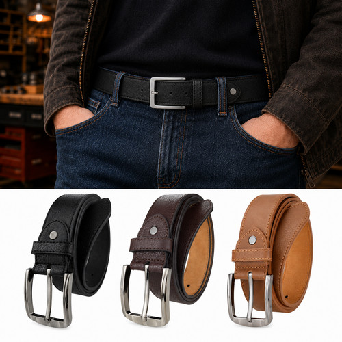 Mens genuine leather belts - leather,