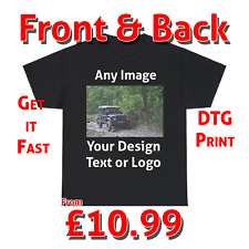 Personalised Black T Shirt Your Image Custom Photo Printed Stag do Hen Party