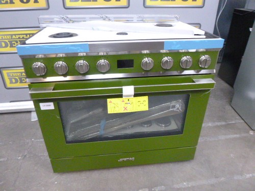 Smeg range cooker olive - olive, green