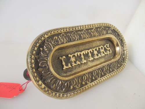Vintage brass letterbox letter - vintage,