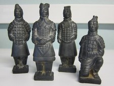Set of Four Replica Chinese Terracotta Army Warrior Figures Boxed