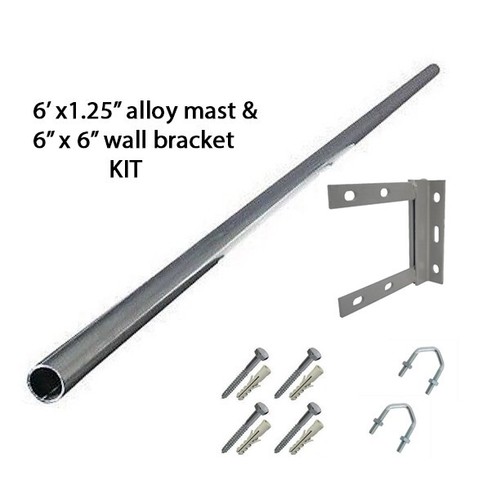 Mast alloy 25 inch - 6', 1.25"