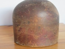 Vintage wooden hat crown