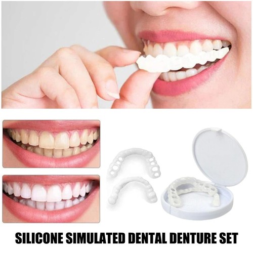 Snap false teeth - on,