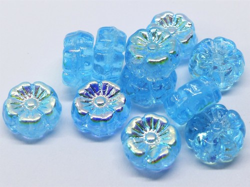 9mm czech pressed glass - 9mm,