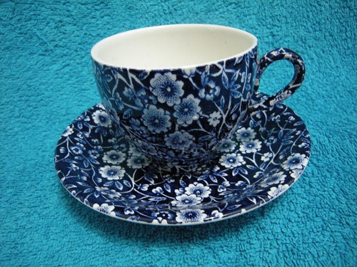 Burleigh ware calico tea - tea, cup