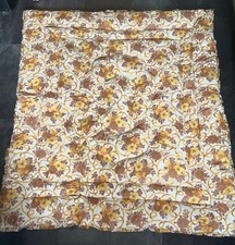Retro yellow brown floral - yellow,