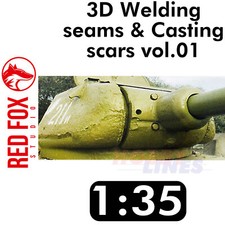 3D Welding seams Casting scars vol.01 1:35 Acrylic Resin Red Fox Studio 35018