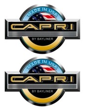 Bayliner Capri Stickers for Boat Restoration. 7.5 inch long each