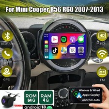 Android 13 Car Radio GPS FM WIFI Apple CarPlay For Mini Cooper R56 R60 2007-2013