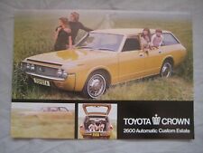 1971-73 Toyota Crown 2600 Automatic Custom Estate sales Sheet Brochure