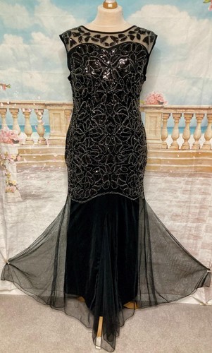 Black sequin dress silver - dress, 18