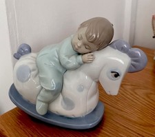 Lladro Boy On A Rocking Horse