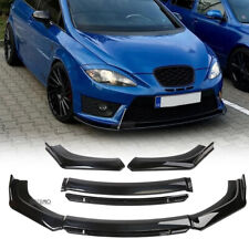 For Seat Leon MK2 MK3 Front Bumper Lip Spoiler Splitter Body Kit Glossy Black