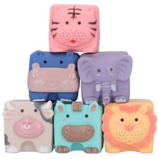 6x Baby Blocks Soft Silicone