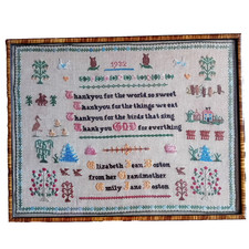ANTIQUE SAMPLER EMBROIDERY