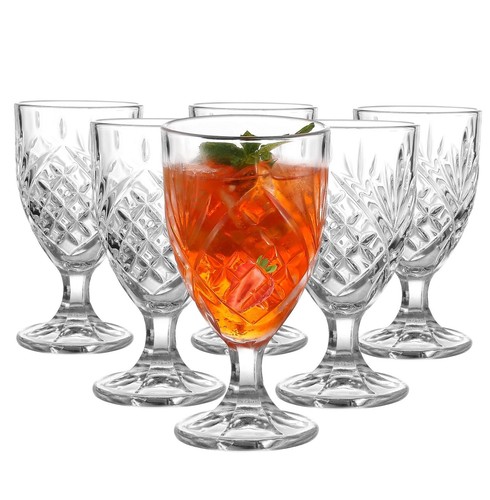 Set crystal water goblets - crystal,