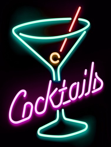 Neon cocktails retro metal - neon,