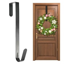 OVER DOOR HANGER WREATH CHRISTMAS HOOK XMAS DECORATION STRONG METAL HOLDER BLACK