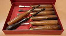 Crown tools 6 piece wood carving gouge chisel set plus W Marples and one other