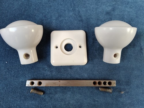Pair reclaimed white round - pair, of