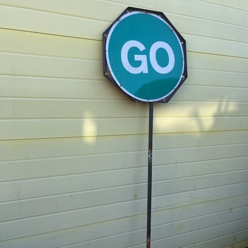 Vintage stop metal double - vintage,
