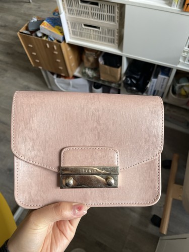 Furla pink textured leather - pink,