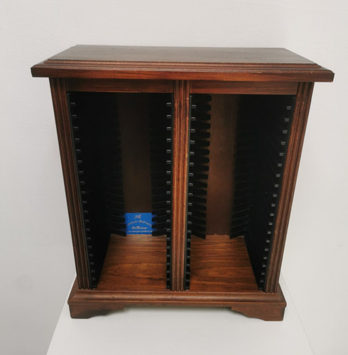 Dark pine wooden storage - wooden, cd