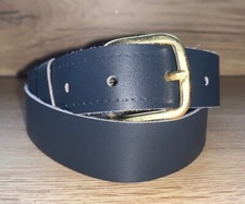 Navy Blue Real Leather Belt 25mm Boys Children's School Wedding Suit New v20