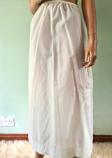 Vintage 12 14 White Nylon Long