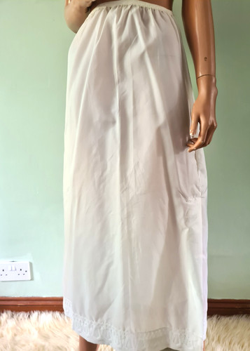 Vintage white nylon long - white,
