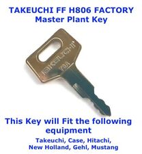 TAKEUCHI FF H806 Factory Master Plant Key Excavators Diggers Dumpers Tractors