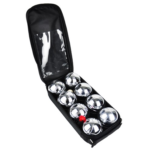 8pc steel french boules set - steel,