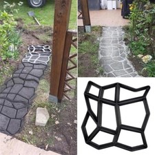 Garden Paving Pavement Mold Patio Concrete Stepping Stone Paver Path Maker Mould