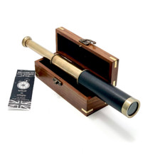 Antique Design Telescope Handheld Wooden Box Optic Nautical Pirate Scope Spyglas