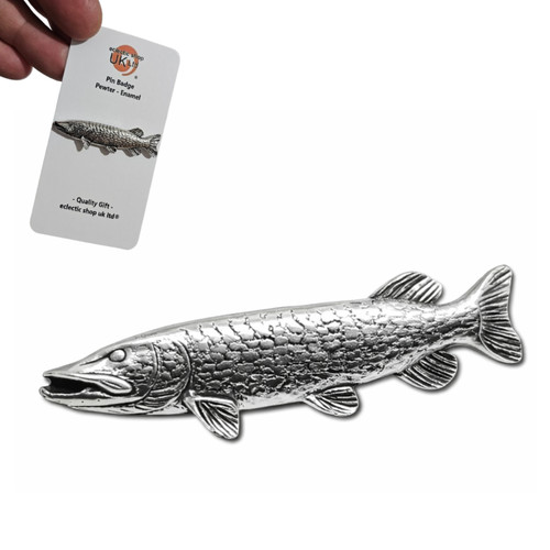 Pike pin badge pewter large - pin,